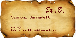 Szuromi Bernadett névjegykártya