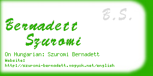 bernadett szuromi business card